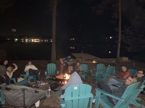 Enjoy the firepit while looking out on the water 