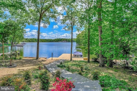Beautiful view of the lake from the lakeside of the house
