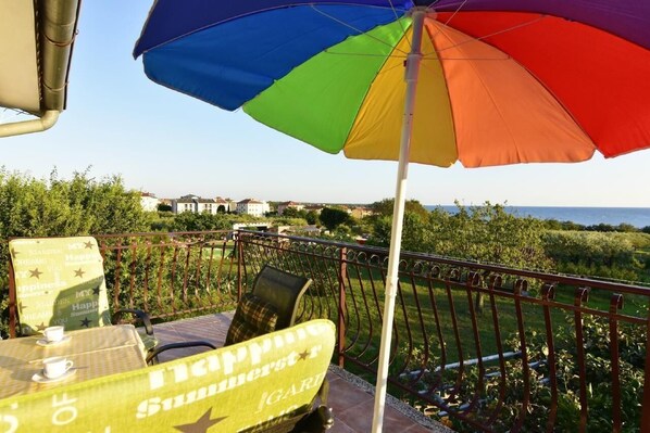 The wonderful sea view from the terrace