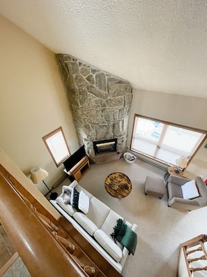View of living room from the loft 