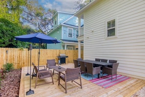 More of Private Backyard Hangout + tiki tourches