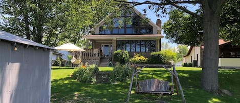 Front of the house overlooking the water