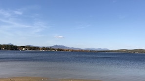 The long view and stunning backdrop of NH's majestic White Mountains.