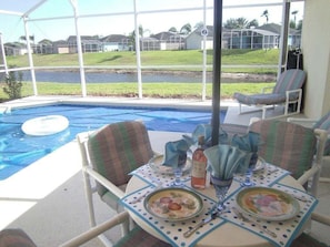 enjoy your view by the pool and watch the wildlife