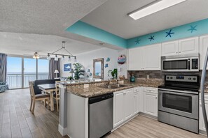 The family chef will love cooking in this fabulous kitchen with an ocean view.