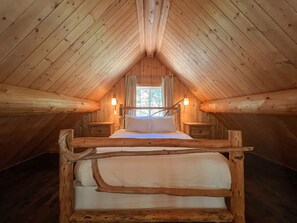 Upstairs loft style queen bedroom