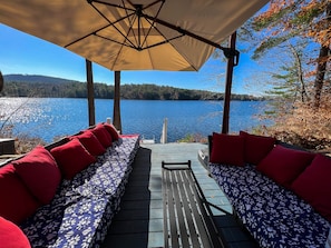 Relax by the lake on a private deck.