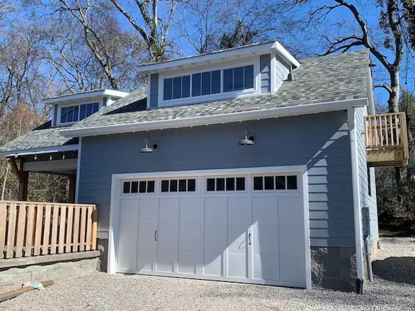 Welcome! Off street parking is available to the side of the carriage house. 