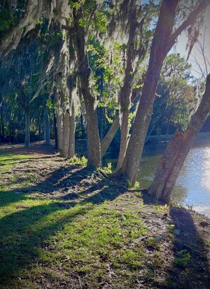Community lake for kayaking and fishing