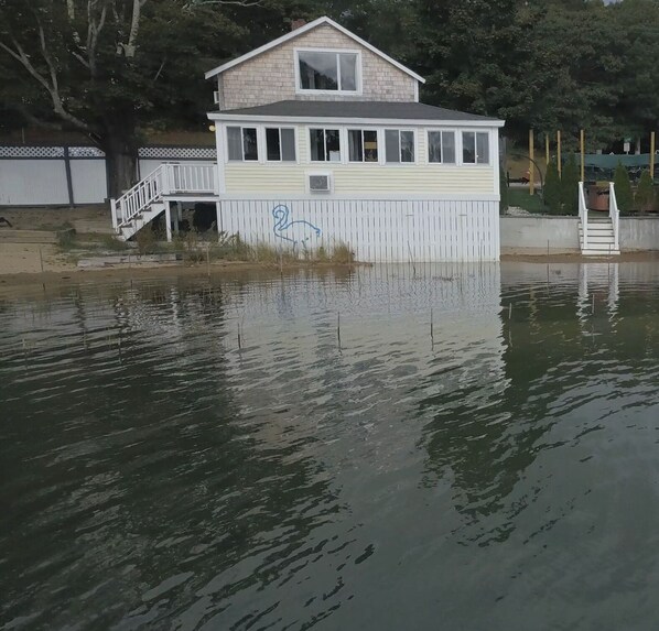 Flamingo House Exterior with waterfront views from almost every room!