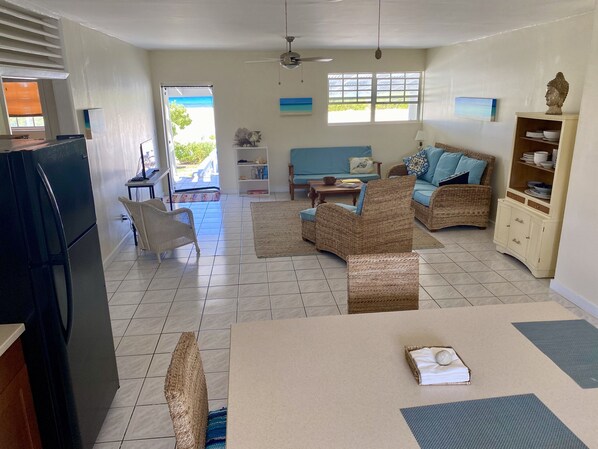 View the ocean from the kitchen island!