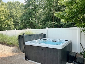 Outdoor Hot Tub.  Open all year around 