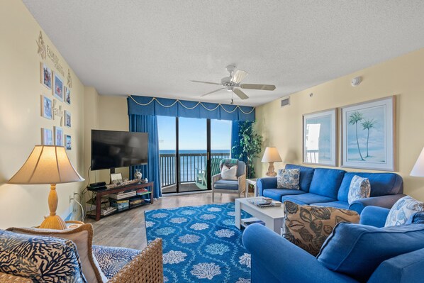 Ocean Bay Club 804 offers spectacular views from the living room and balcony!