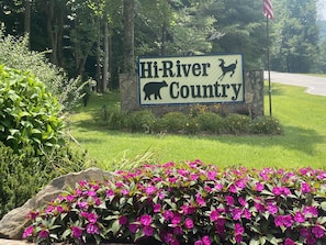 Road entrance between Helen and Hiawassee Georgia.