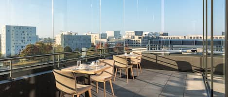 Soak up the sunshine on the shared sun terrace.