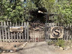 Gate entrance to Starview Ranch cottage