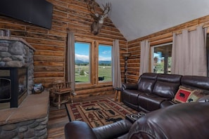 Living Room with propane fireplace