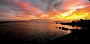 View of the sunrise over the Pamlico Sound