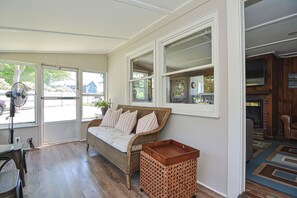 Enjoy the sunshine and a little quiet relaxing in the sunroom.