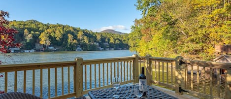 The aptly-named Lake Lured Away will draw you in with its picturesque year-round views of the lake & surrounding mountains!