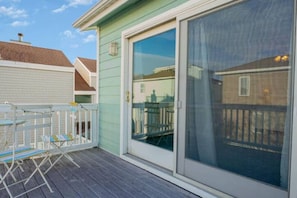 The private balcony off the third floor bedroom.