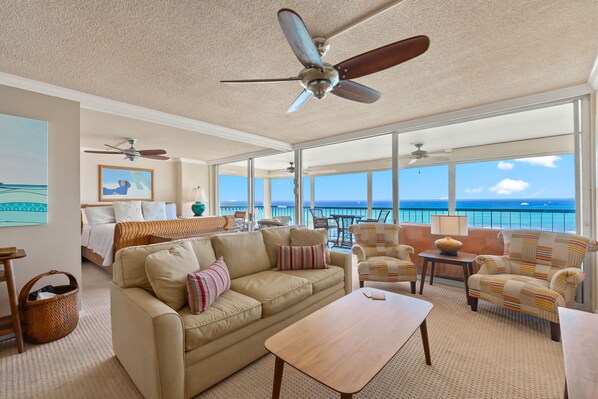Living Room & Bedroom with Ocean View