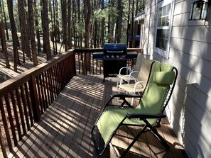 Back Deck, Table Chairs, BBQ Grill