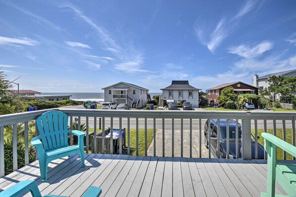 Oak Island Vacation Rental | 4BR | 2BA | 1,236 Sq Ft | Stairs Required to Enter