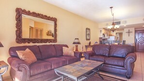 The living room.