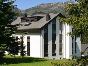 Plant, Building, Sky, Window, Tree, House, Mountain, Cottage, Grass, Wood