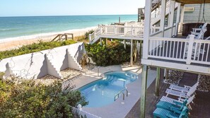Aerial -Private Pool/Hot Tub/Oceanfront Decks