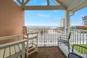 Beautiful beach view from the private balcony