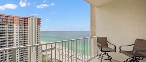 Private balcony overlooking the beautiful gulf!
