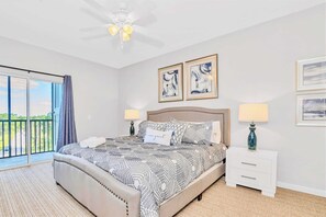 Spacious Queen Bedroom Featuring Elegant Decor And Beautiful Views