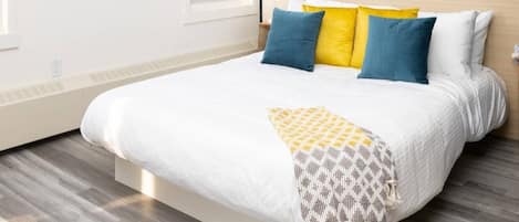 Our comfy, plush foam mattresses, fluffy duvets and extra soft pillows and bedding were chosen to ensure it feels like you're sleeping on a cloud!