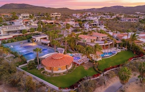 Sky view of Casa Kokomo. So many amenities, it's like a private resort.
