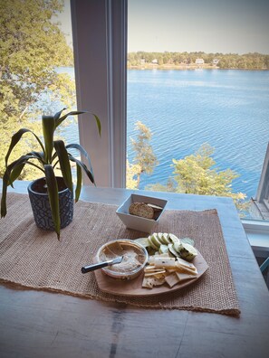 Enjoy great views from the kitchen table