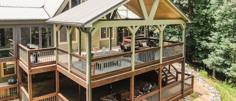 Welcome to All Decked Out in Ellijay Ga with a spacious two story deck.