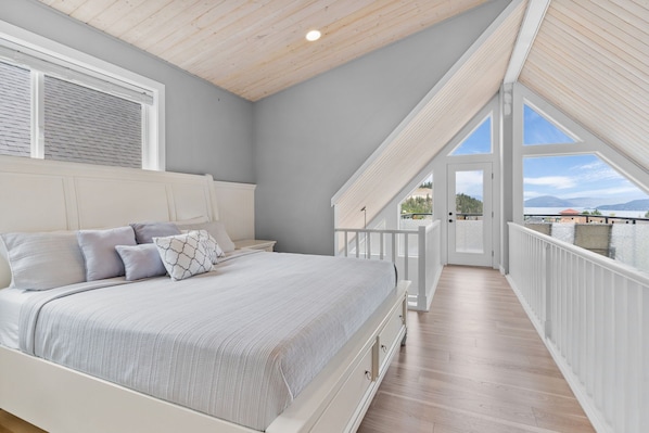 Loft bedroom with king bed
