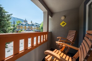 Patio - incredible view onto the Village Stroll and Whistler Blackcomb mountains