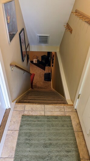Separate entrance staircase.