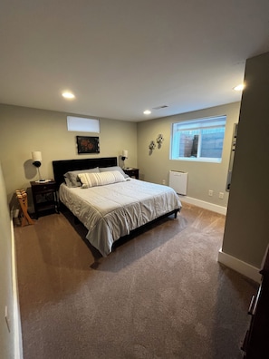 Bedroom1 - queen bed, dresser and closet