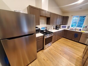brand new appliances in kitchen