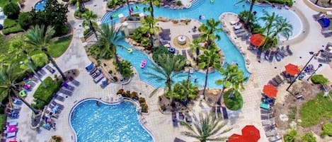 REGAL Palms Resort !  Pool With Lazy River/Waterslide. Small Restaurant.