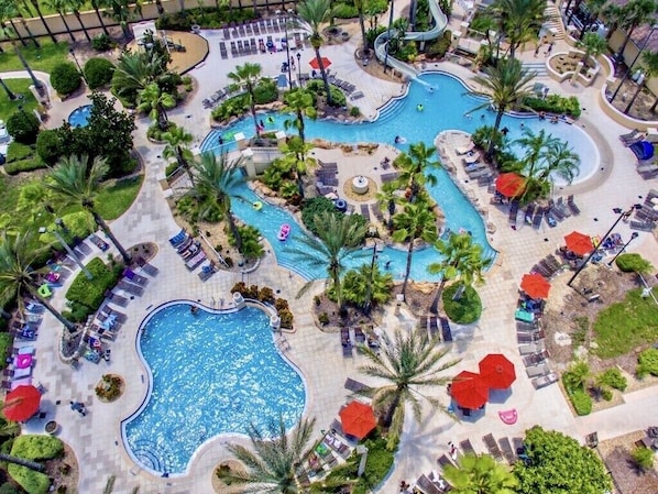 REGAL Palms Resort !  Pool With Lazy River/Waterslide. Small Restaurant.
