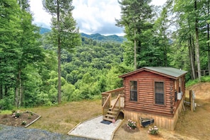 Cabin Exterior | Stairs Required | Mountain Views