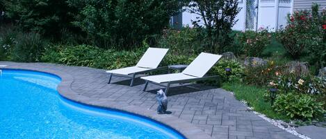 Lounge chairs at the pool