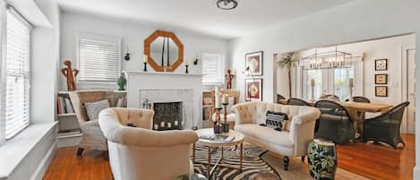 Living room with fire place - Professionally decorated living room by Coco House and Company