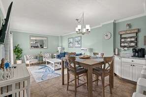 Perfect room for friends and family to gather around for movie night.