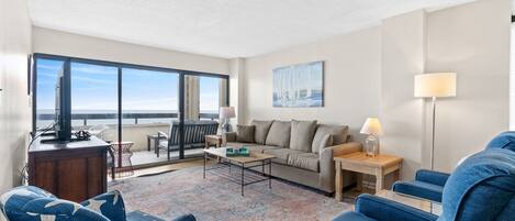 Check out the spectacular views from the floor to ceiling windows.